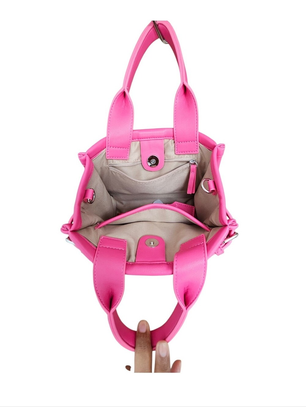 Pink Top-Handle Mini Tote - Picture 4 of 8